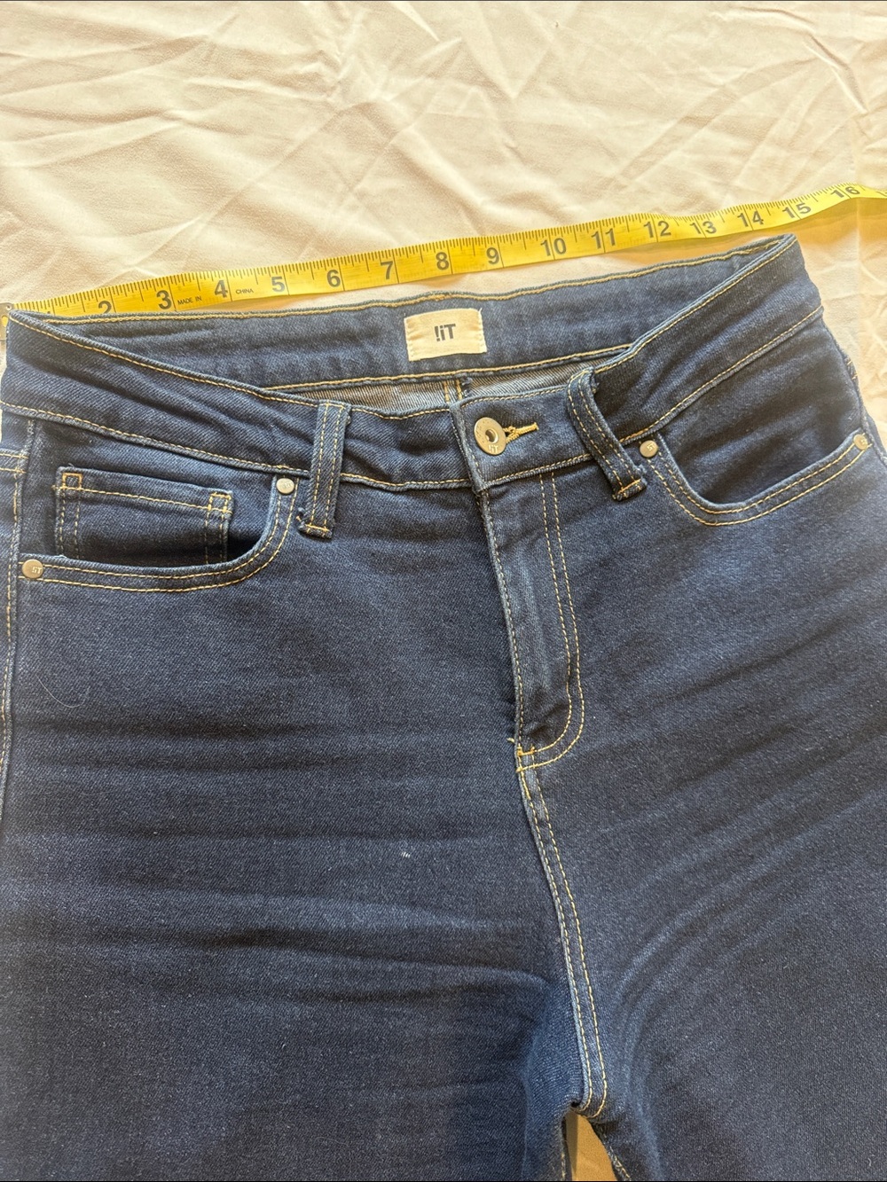 !It High-Rise Dark Blue Wise Leg Women’s Jeans